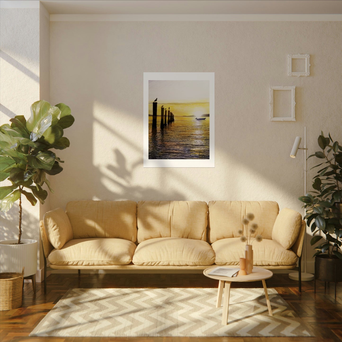 "Beach at Sunset" water color prints
