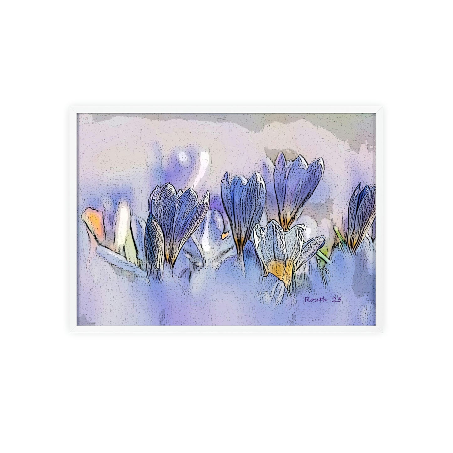 "Crocus watercolor"