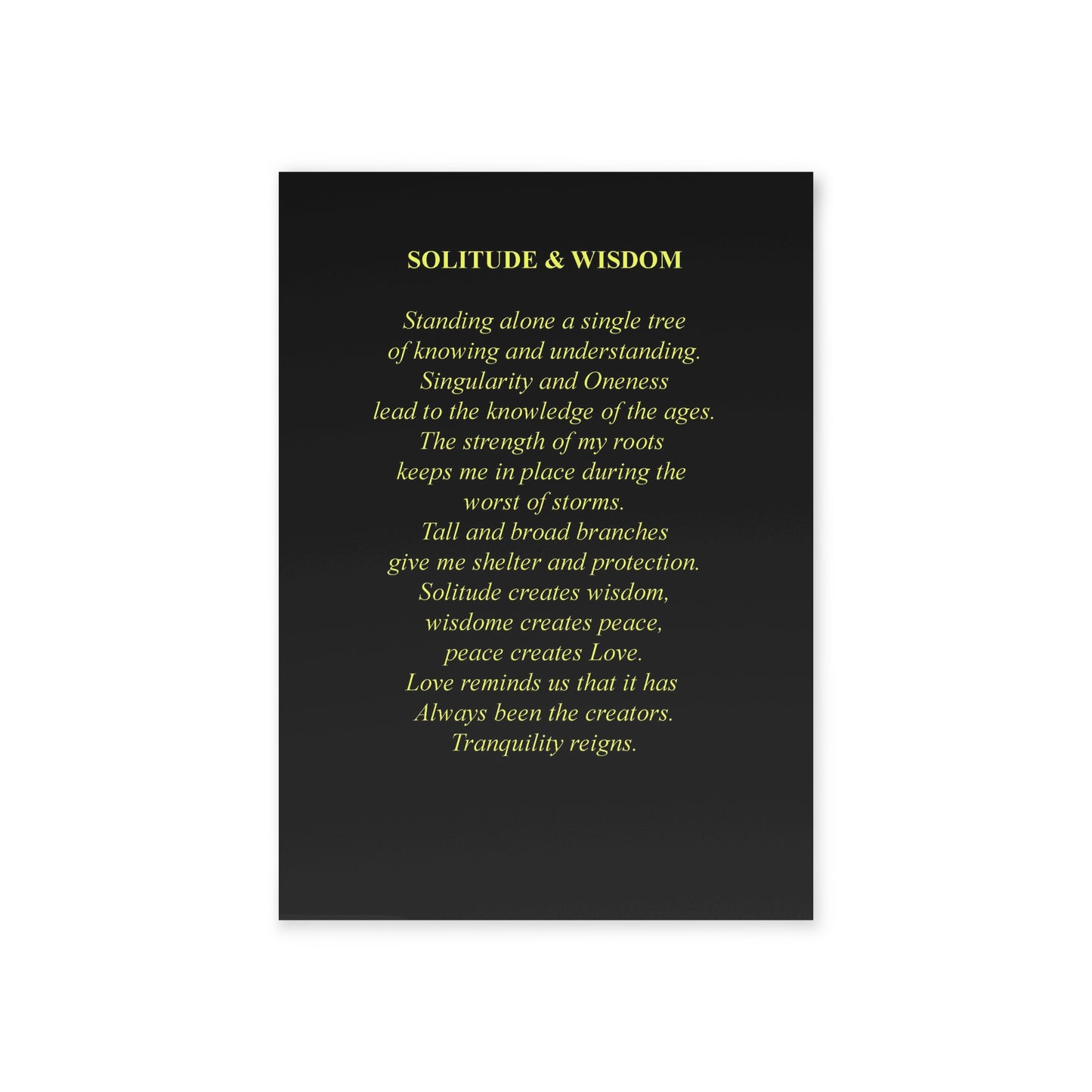 Solitude & Wisdom