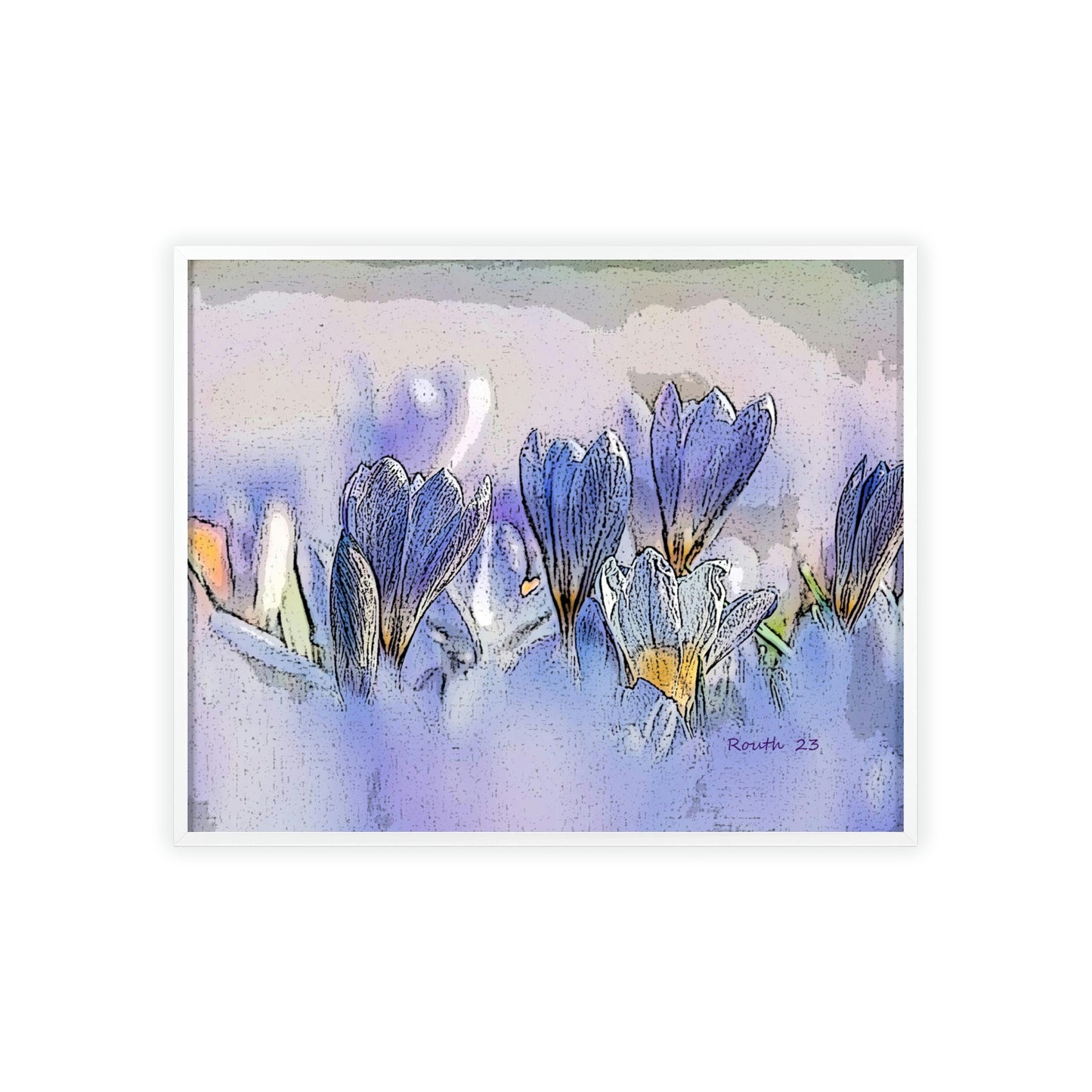 "Crocus watercolor"