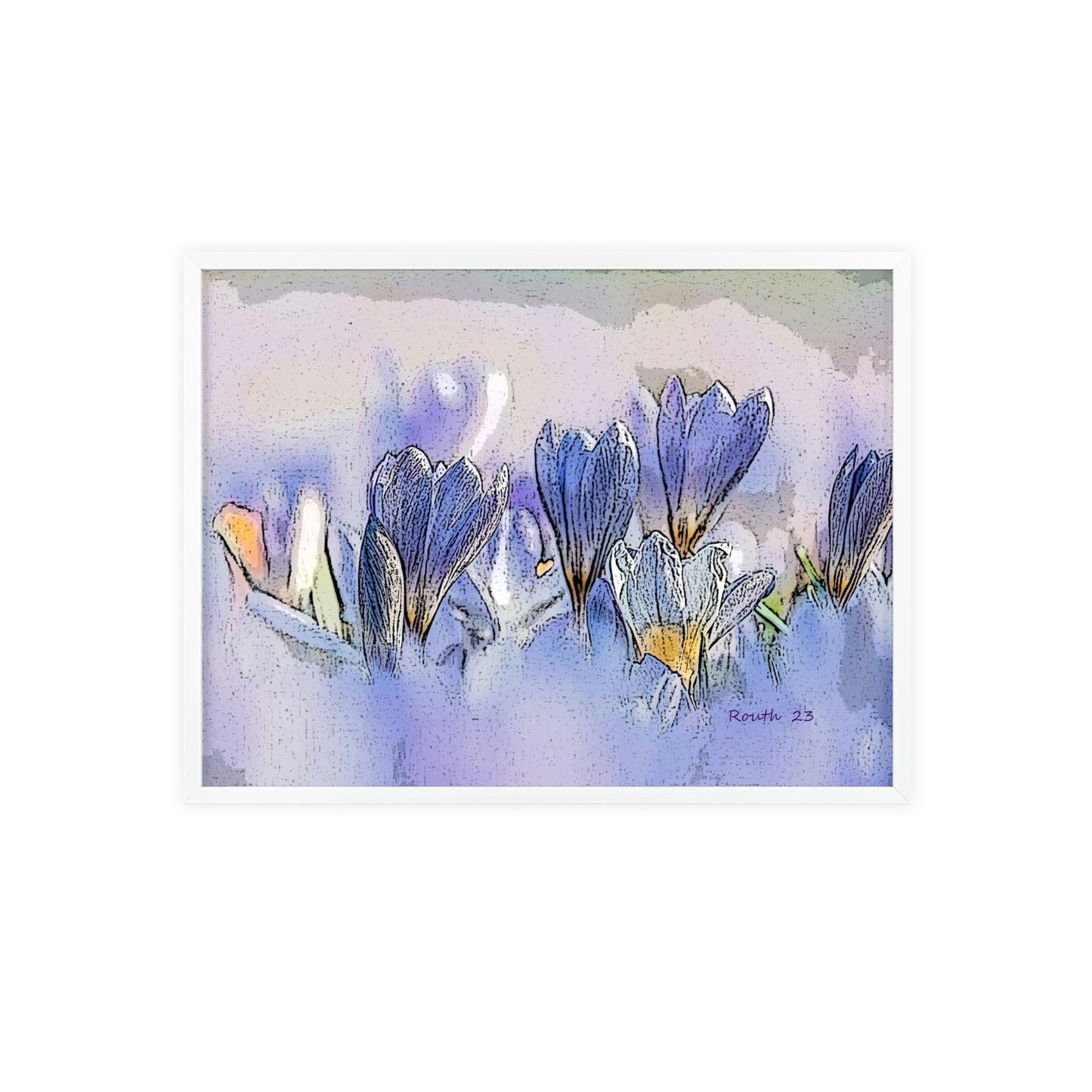 "Crocus watercolor"