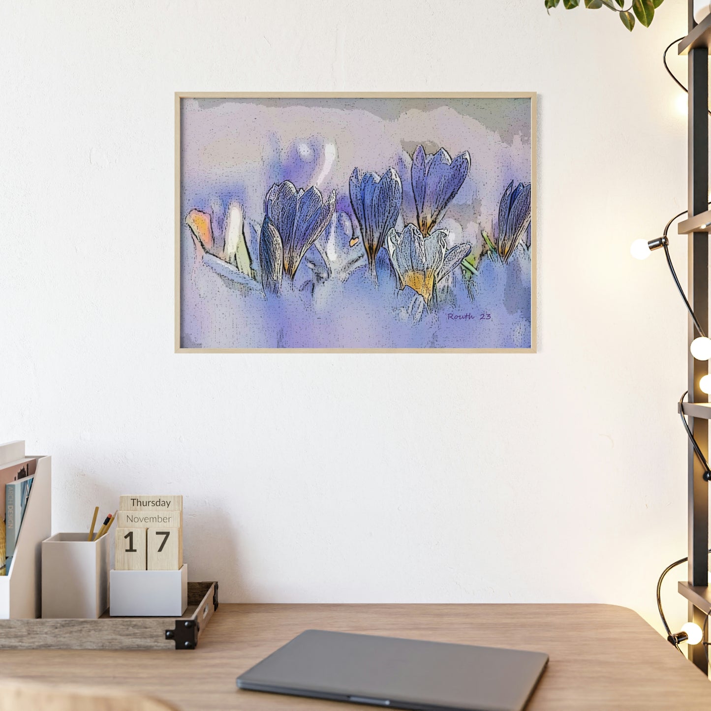 "Crocus watercolor"